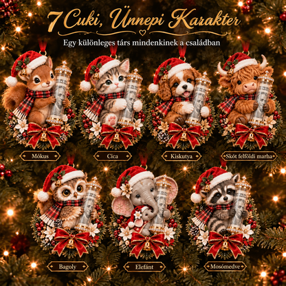 🎄Kalėdinė 50 % nuolaida🎁 Kalėdinis žaisliukas su mielu gyvūnėliu pinigų dovanojimui – šventinės eglutės papuošimas 💵