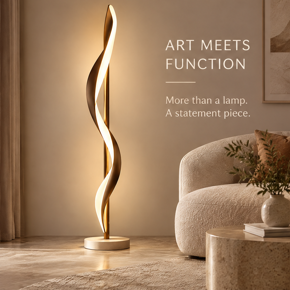 HOMLUMI Sora Twist Floor Lamp