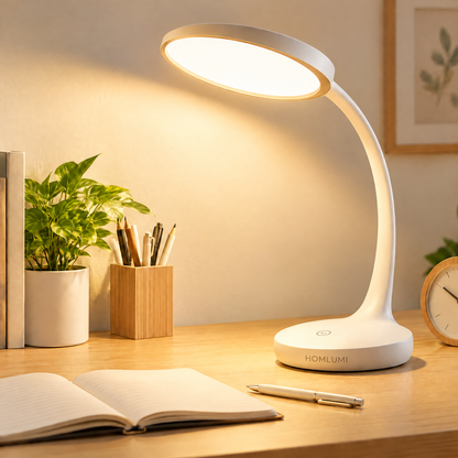 HOMLUMI Modern LED Desk Lamp– Flexible Gooseneck Design