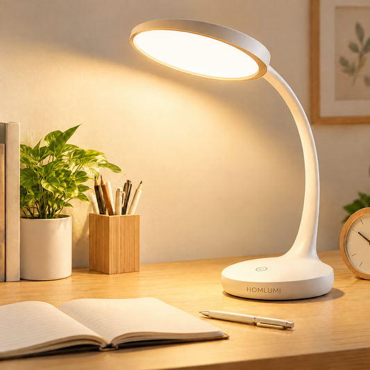 HOMLUMI Modern LED Desk Lamp– Flexible Gooseneck Design