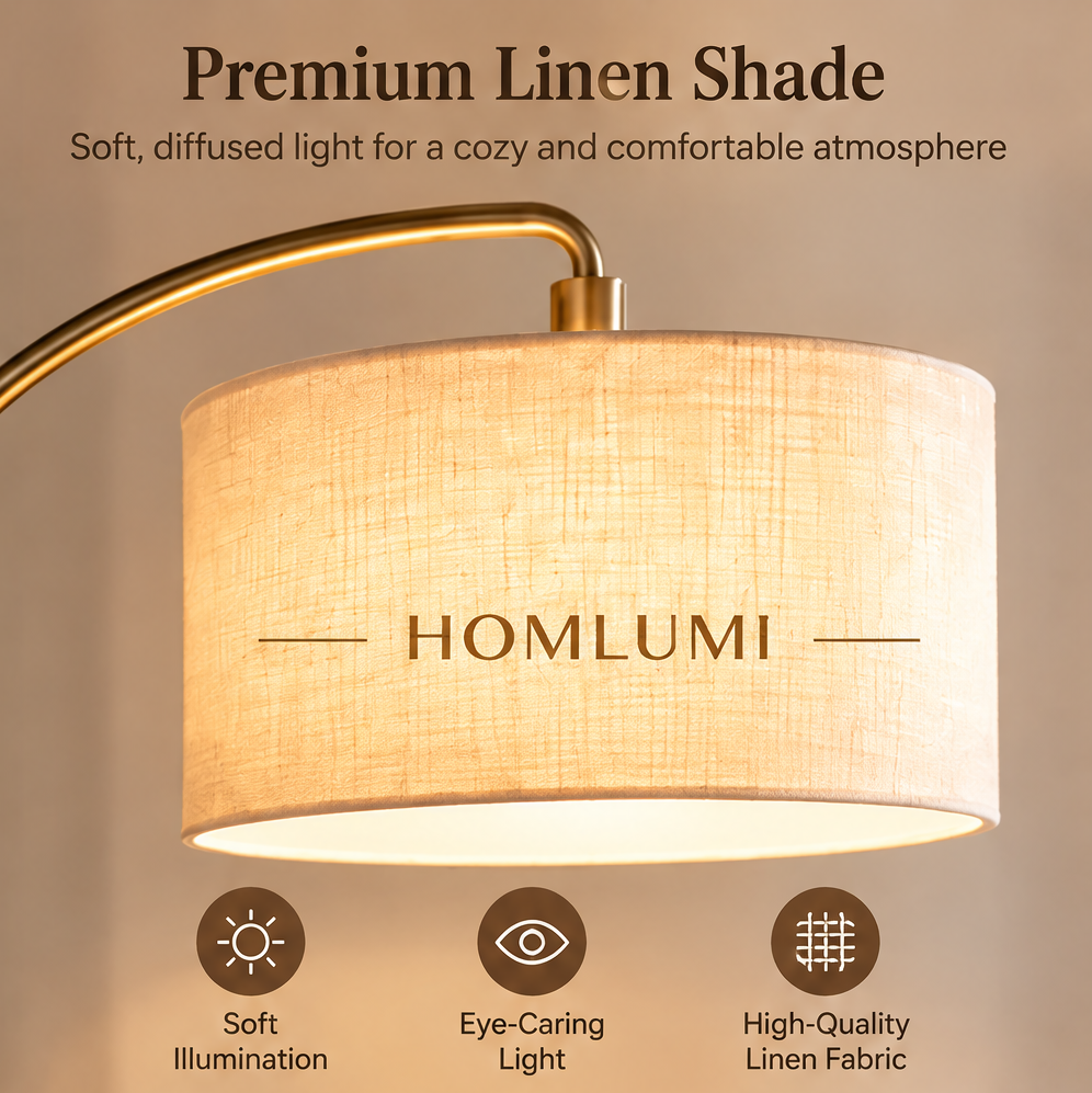 HOMLUMI Modern Arc Floor Lamp