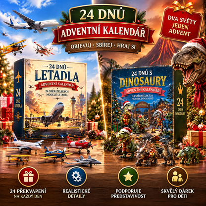 🔥🎄Vánoční Dobrodružství: ✈️24 Dní Překvapení – Letecká Flotila & Jurská Expedice🎁