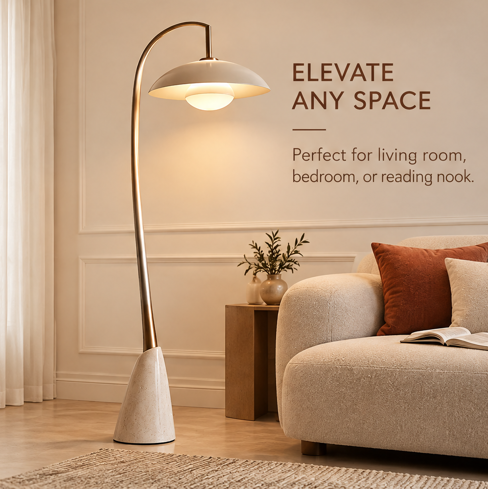 HOMLUMI Halo Curve Floor Lamp