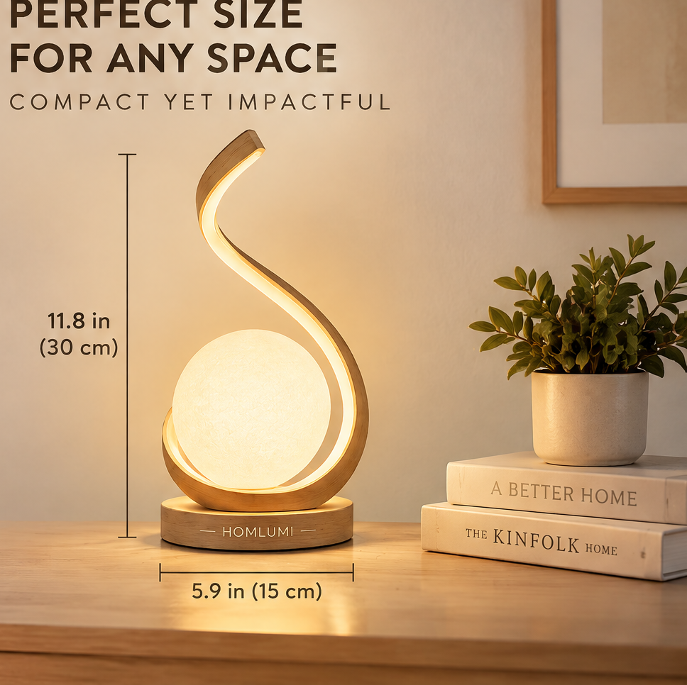HOMLUMI Luna Arc Bedside Lamp