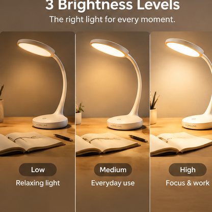 HOMLUMI Modern LED Desk Lamp– Flexible Gooseneck Design