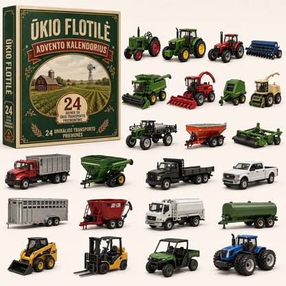 🔥 🎄 SPECIALUS KALĖDŲ PASIŪLYMAS: 50% NUOLAIDA – 🎁 24 dienų transporto priemonių advento kalendorius: susikurkite savo transporto parką 🔥