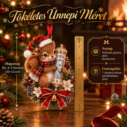 🎄Kalėdinė 50 % nuolaida🎁 Kalėdinis žaisliukas su mielu gyvūnėliu pinigų dovanojimui – šventinės eglutės papuošimas 💵